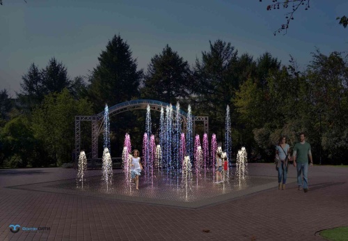 Заказать сухой пешеходный фонтан в компании Фонтан СИТИ. Тел: 8-800-234-5405