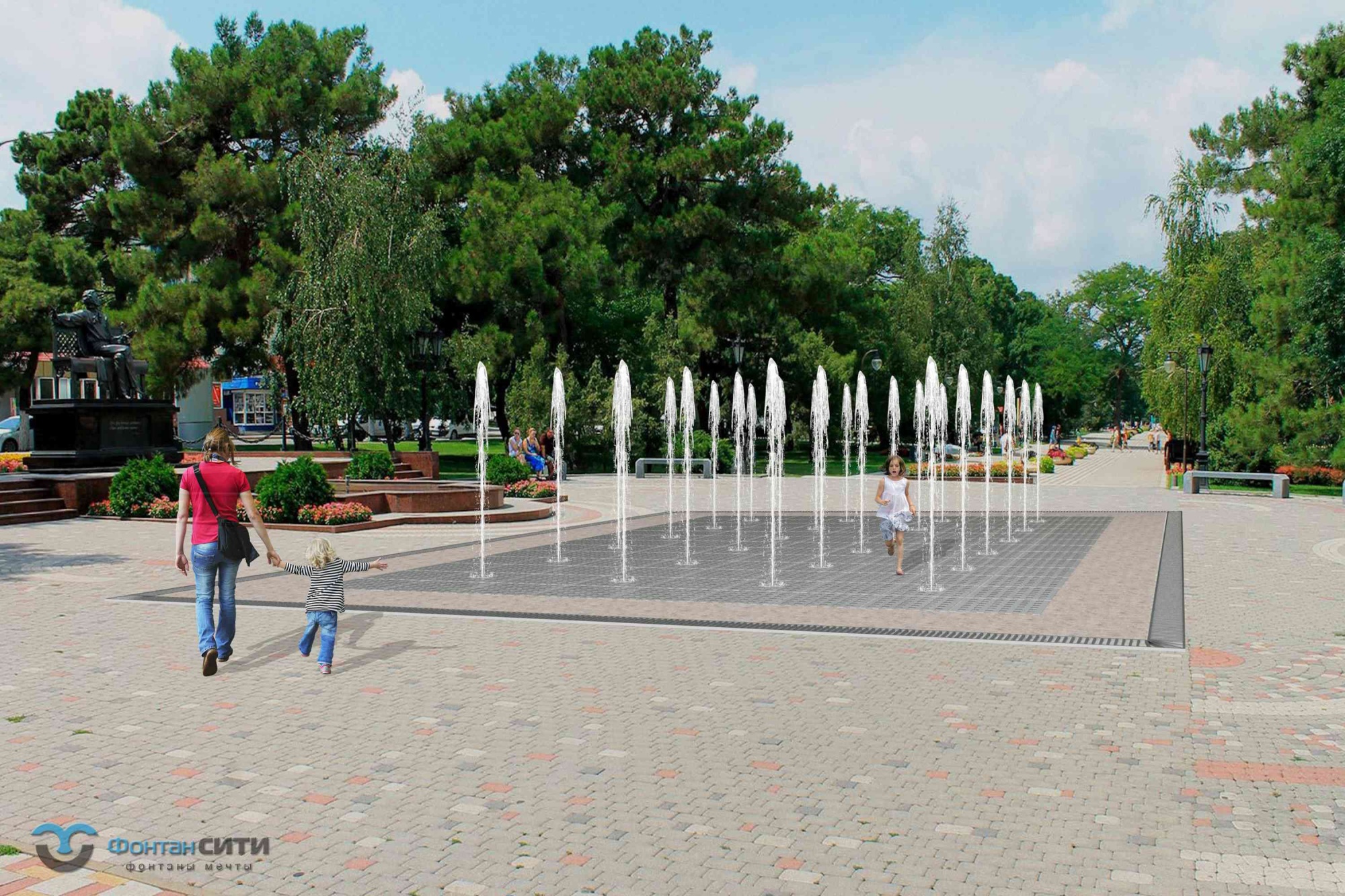 Заказать поющий фонтан в компании Фонтан СИТИ. Тел: 8-800-234-5405