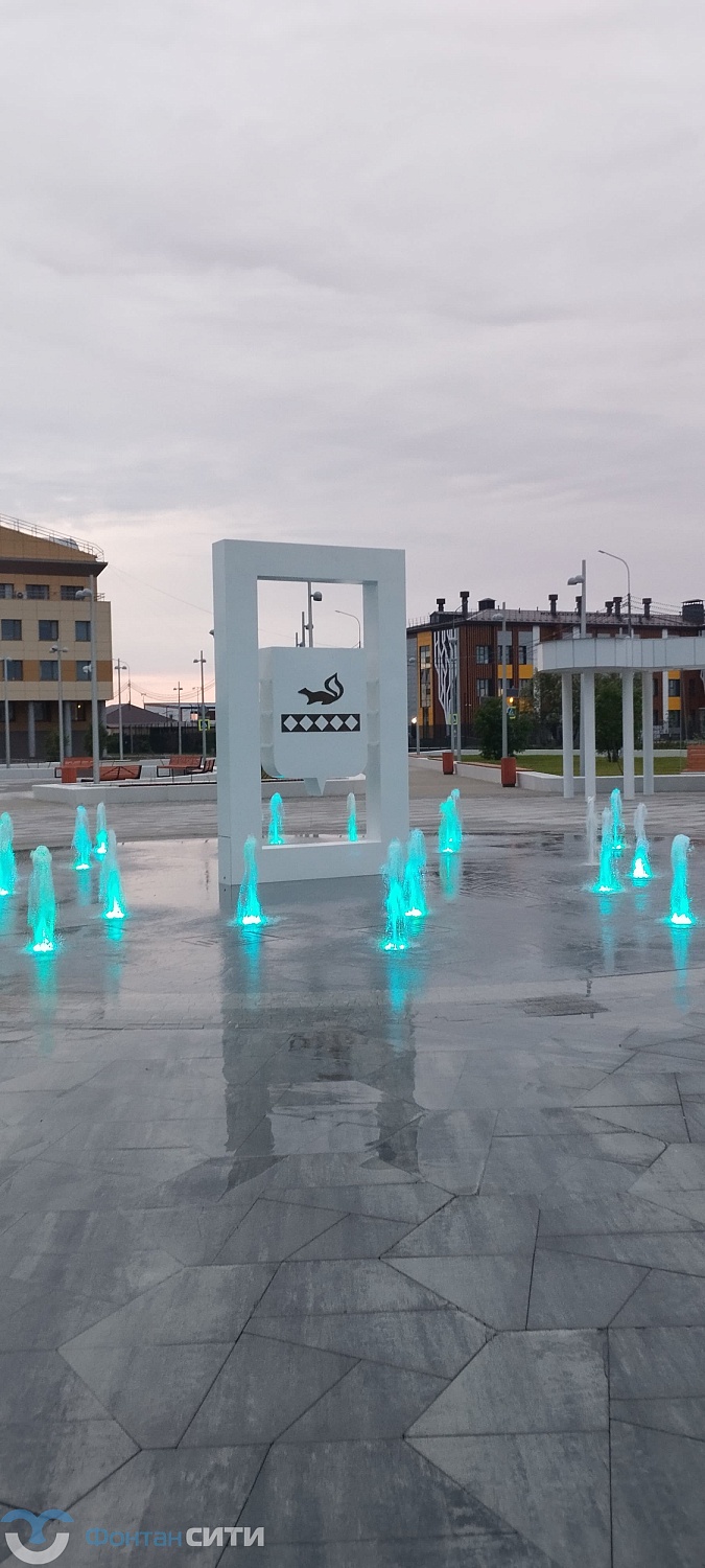 Новый пешеходный фонтан в г. Тарко-Сале, ЯНАО