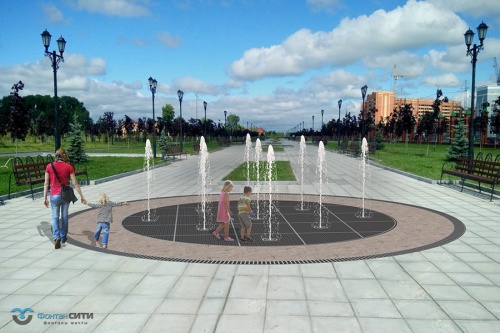Проект пешеходного фонтана от компании Фонтан СИТИ. Тел: 8-800-234-5405