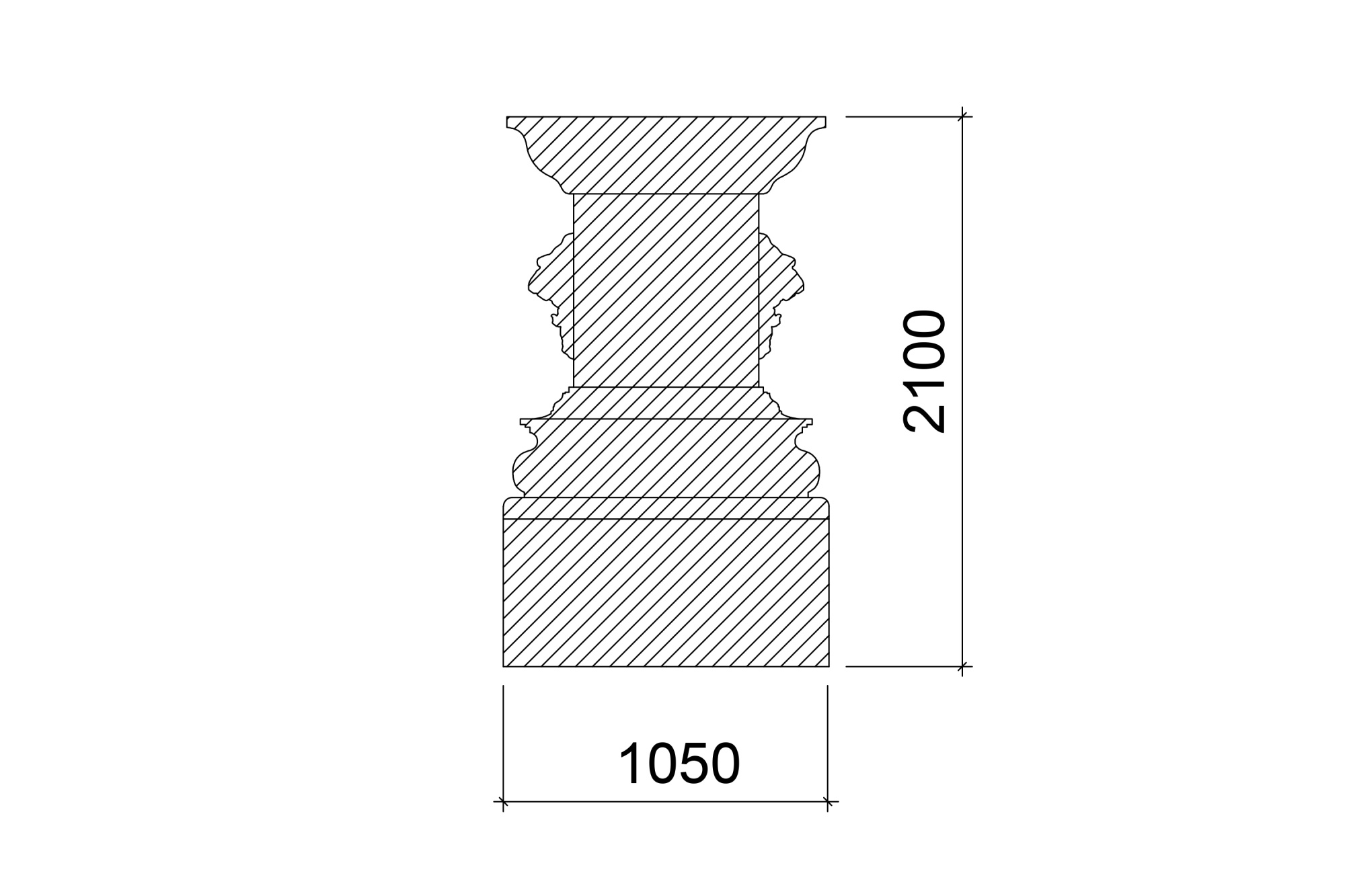 Декоративный элемент FC "Постамент со львами"