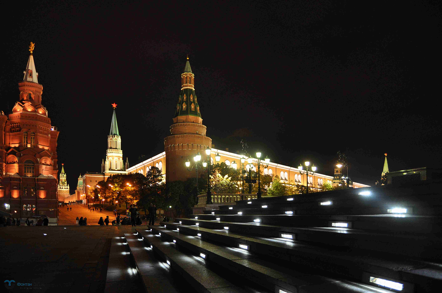 Проект освещения территории Манежной площади г. Москва
