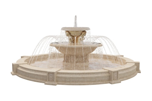 Фонтан FC "Салоники" с атлантами