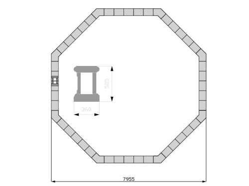 Борт фонтана FC "Октагон" 7955