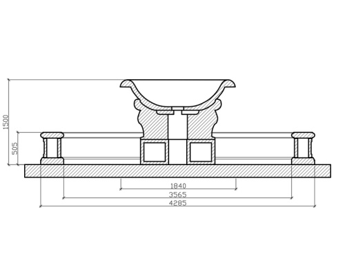 Фонтанная композиция FC "Атланты" октагон 4285