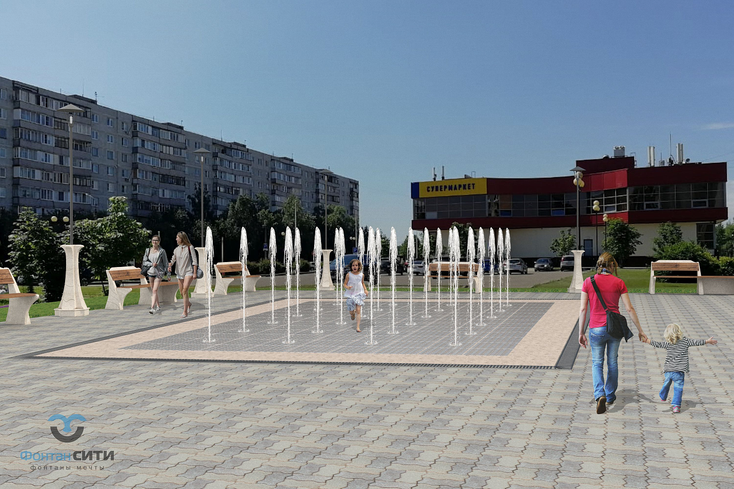 Благоустройство городской площади г. Ногинск