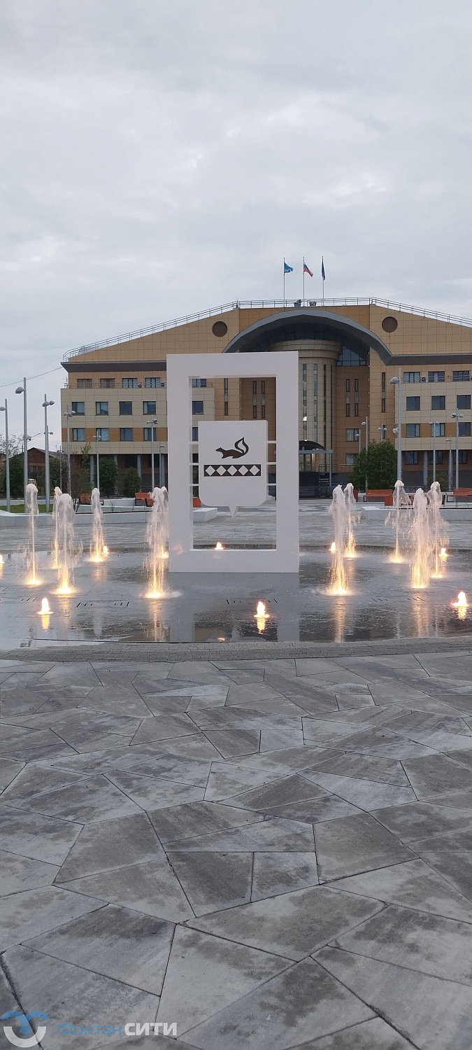 Новый пешеходный фонтан в г. Тарко-Сале, ЯНАО