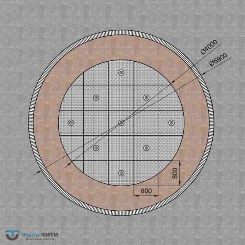 Проект пешеходного фонтана с погружными насосами. Фонтан СИТИ Тел: 8-800-234-5405