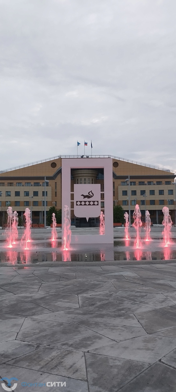 Новый пешеходный фонтан в г. Тарко-Сале, ЯНАО