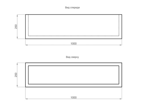 Вазон ландшафтный FC 250x1000