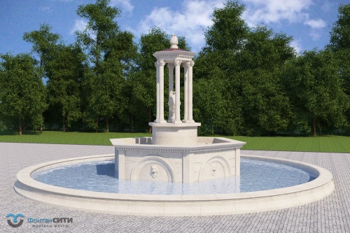 Фонтан в классическом стиле FC с ротондой 15800