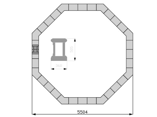 Фонтан FC "Атланты" октагон 5504