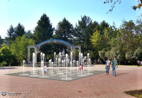 Сухой фонтан площадью 5600х5600 мм от компании Фонтан СИТИ. Тел: 8-800-234-540