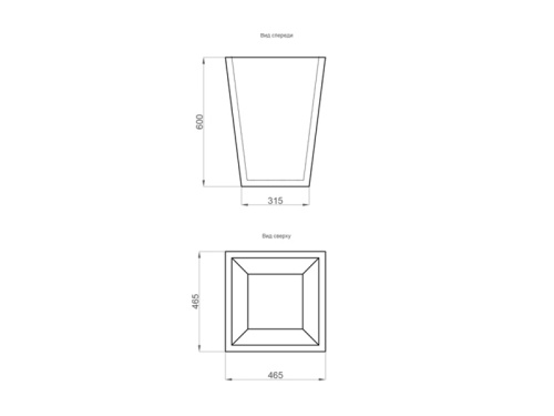 Вазон ландшафтный FC 465x600