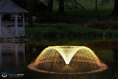 Купить плавающий фонтан для пруда с подсветкой - Фонтан СИТИ. Тел: 8-800-234-5405