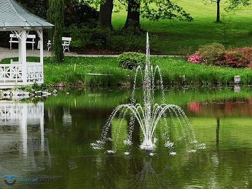 Купить плавающий фонтан для пруда с подсветкой - Вулкан. Фонтан СИТИ Тел: 8-800-234-5405
